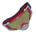 Ochelari unisex ski, snowboard, motociclism, ciclism, rama alba-roz, lentila multicolora, O11WPMN